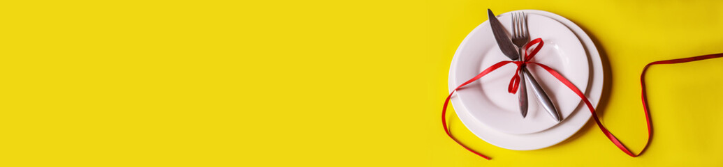 Romantic dinner for the beloved. Selective focus.