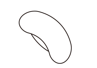 Icono negro de alubia en fondo blanco.