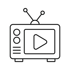 tv channel Vector icon which is suitable for commercial work and easily modify or edit it


