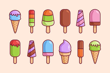 Collection of Ice Cream Cartoon