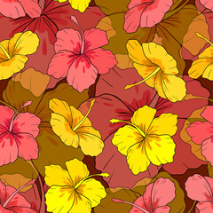 seamless pattern with flowers