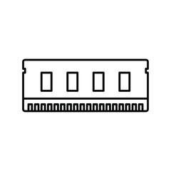 Ram memory Vector icon which is suitable for commercial work and easily modify or edit it

