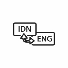 Language translate icon vector. Language translates flat style isolated on a white background - stock vector.