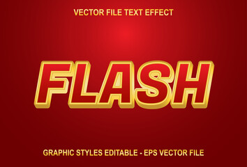 Fototapeta premium flash text effect on red color background.