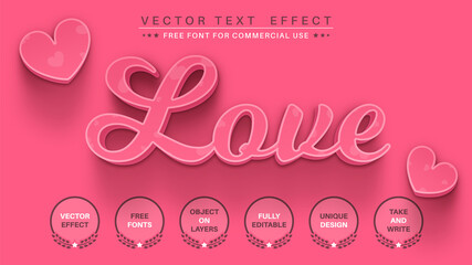 Love - Editable Text Effect, Font Style