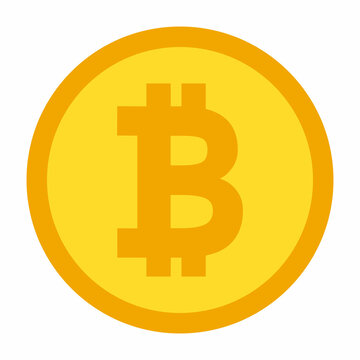 Bitcoin icon sign payment symbol. Colored. Cryptocurrency logo. Crypto currency symbol and coin image for using in web projects or mobile applications. Blockchain based secure cryptocurrency. Isolated