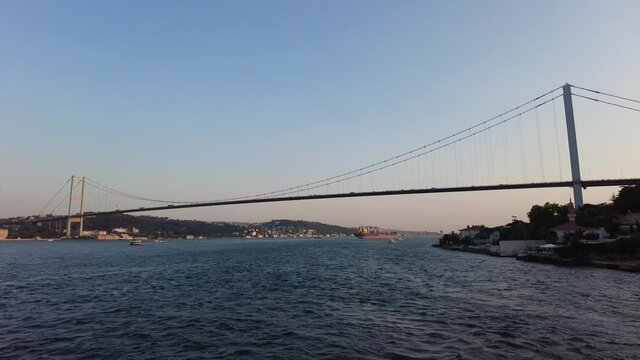 The Bosphorus Bridge, known officially as the 15 July Martyrs Bridge and unofficially as the First Bridge, is one of the three suspension bridges spanning the Bosphorus strait in Istanbul, Turkey.