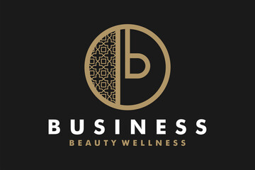 Elegant Luxury Pattern Motif Initials B BB logo design inspiration
