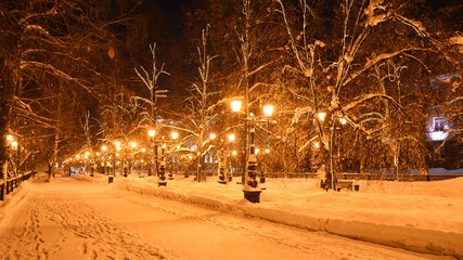 Winter in the city. Ufa