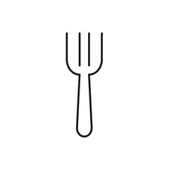 Vector outline symbol suitable for internet pages, sites, stores, shops, social networks. Editable stroke. Line icon of fork