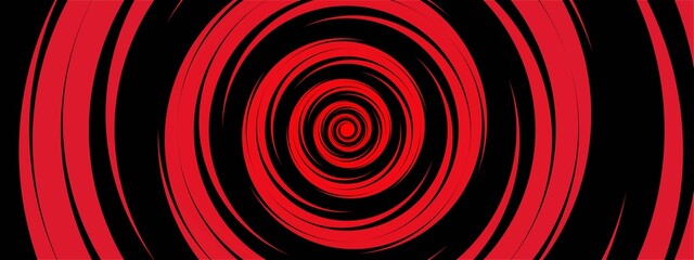 Fototapeta premium Abstract background. Tunnel design. The texture of circles twisted in a spiral, hypnosis. Sharingan. Uchiha Clan. Anime background. Vector Illustration