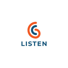 Simple Clean Ear Logo Design Template