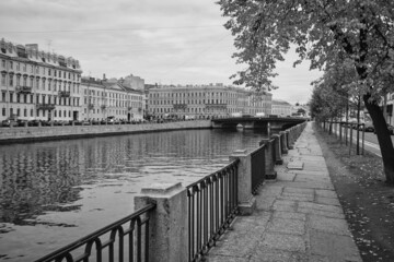 Obraz premium The embankment of Fontanka river in Saint Petersburg.