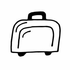 suitcase in doodle style