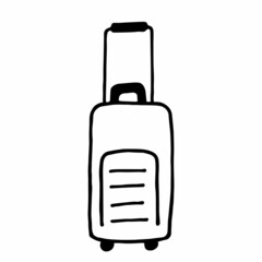 suitcase in doodle style