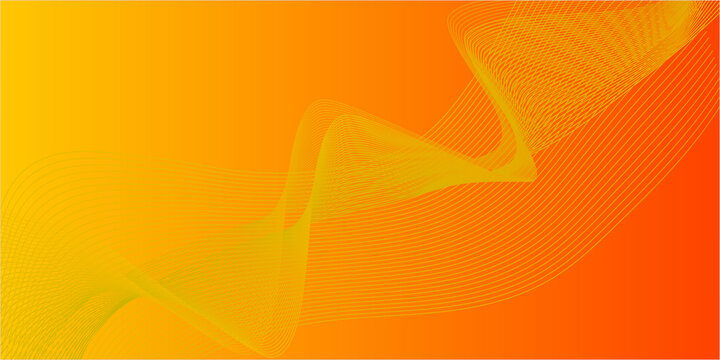 Abstract Background With Waves . Small Mesh Fabric On Orange Background. Shades Of Orange Color Summer Gradient Orange With Curve Background.