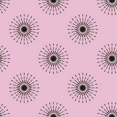 circles flowers abstract pattern asian motif