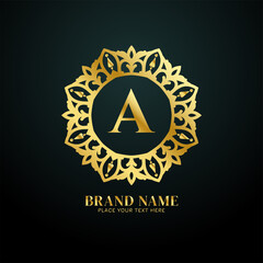 Obraz premium Letter A luxury brand logo concept design