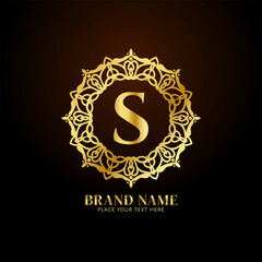 Letter S luxury brand logo concept design