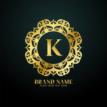 Letter K luxury brand logo concept design