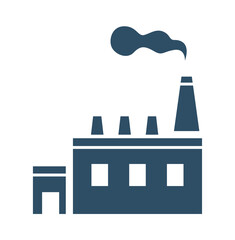 Smart factory icon in glyph style. Editable stroke.