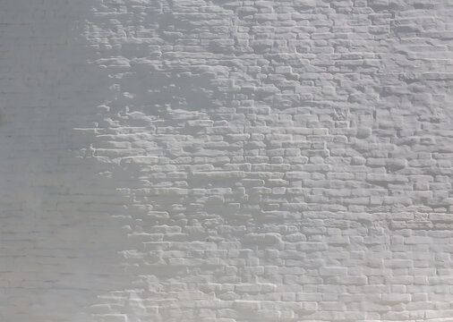 Old textured white brick wall