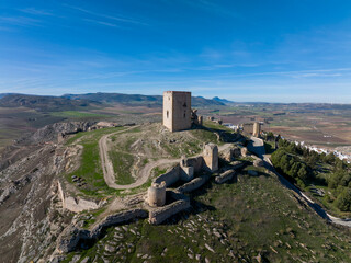 castillo de la estrella situado en el municipio de Teba, Andalucía