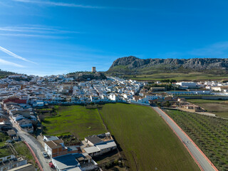 Fototapeta na wymiar vistas del municipio rural de Cañete la Real en la provincia de Málaga, España