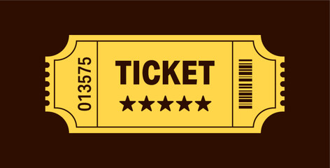 Cinema ticket vertical / biograf bilet lodret, Vector - obrazy, fototapety, plakaty