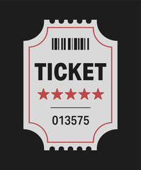 Cinema ticket vertical / biograf bilet lodret, Vector