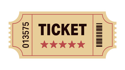 Cinema ticket / biograf bilet, Vector - obrazy, fototapety, plakaty