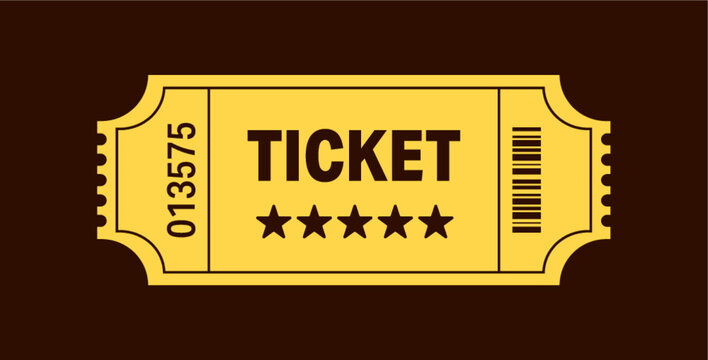 Cinema ticket vertical / biograf bilet lodret, Vector
