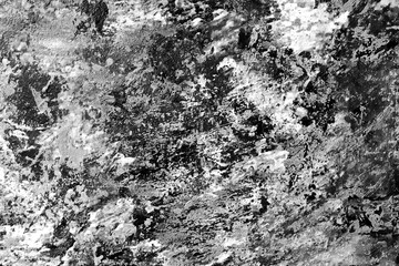 Black White Abstract art on canvas , paint artistic , texture oil ink