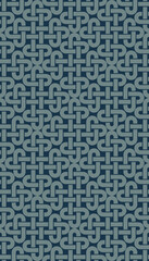 Vector seamless vintage pattern of geometric interlaced lattice lines Abstract tiled background.