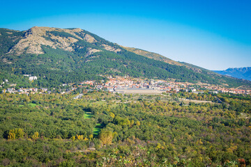 Cityscape of the Mountains of Madrid (Spain)