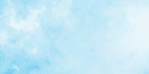 Obraz premium Creative vintage light sky blue background. Abstract watercolor paper textured illustration for design, Creative wet ink effect turquoise color watercolor background. Light sky blue shades frame illus