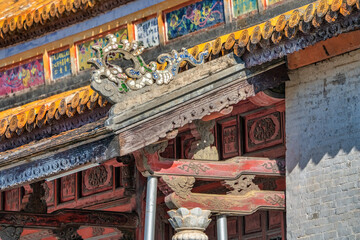 Wonderful view of the Thai Hoa palace in the Imperial City with the Purple Forbidden City within the Citadel in Hue, Vietnam. Imperial Royal Palace of Nguyen dynasty in Hue. Hue is a popular 