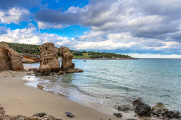 Obraz premium Tropical beach of Voulisma, Istron, Crete, Greece.