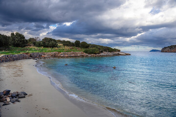 Obraz premium Tropical beach of Voulisma, Istron, Crete, Greece.