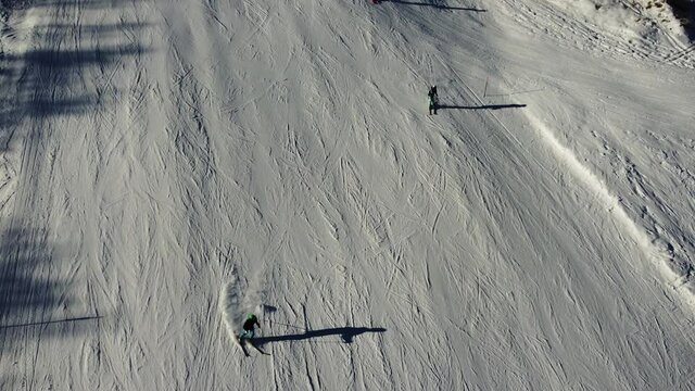 sciare neve inverno drone 