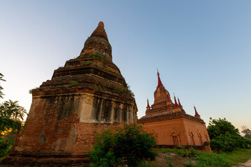 Bagan, Myanmar, November 13, 2016: pagoda places of worship of myanmar people