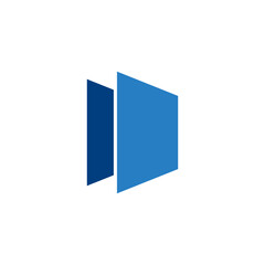 blue building logo design vector illustration.