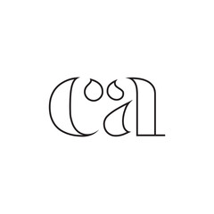 elegant lowercase letter CA logo design concept.
