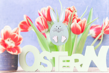 Frohe Ostern Happy Easter Dekoration