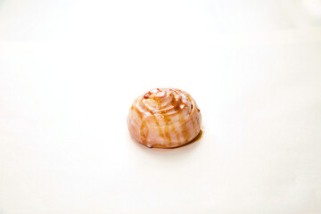 White bread taste fresh baked bun with syrup