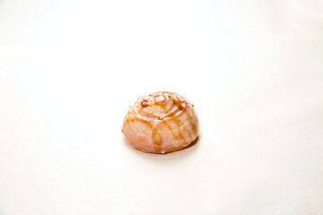 White bread taste fresh baked bun with syrup