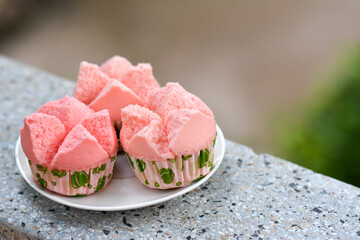 strawberry cake on a table