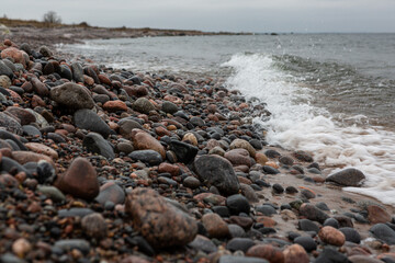 A rocky beach on the shores of the Baltic Sea