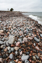 A rocky beach on the shores of the Baltic Sea