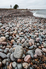 A rocky beach on the shores of the Baltic Sea